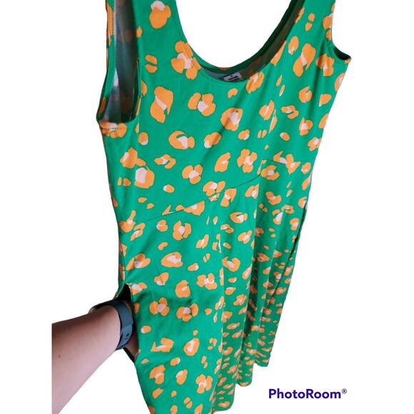 Tabitha Brown for Target | Green & Orange Cheetah Print Sundress | Size Small - Picture 4 of 6